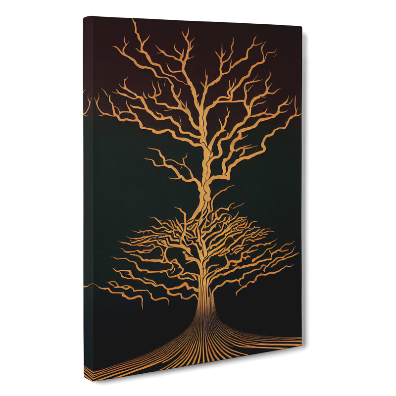 Antique Tree Art No.3 - Wrapped Canvas, 50cm H x 35cm W x 3cm D