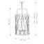 Talara 4 - Light Silver Lantern Pendant