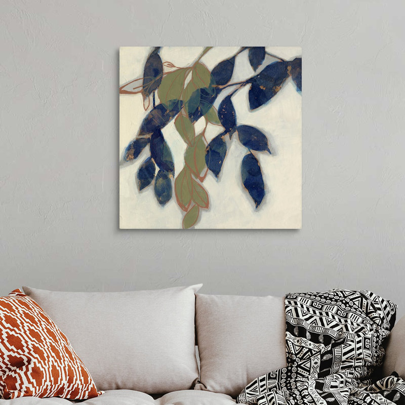 «Entwined Leaves I», art mural sur toile, Toile tendue, H 30 po x l 30 po