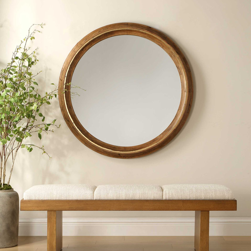 Miroir rond en bois Uttermost Frontier