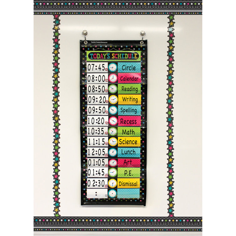 Cell Phone Storage Pocket Chart with Chalkboard Bright Numbers