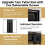 Porte de patio pliante en aluminium noir 120 po x 80 po (3 + 1) avec 𝗥𝗲𝘁𝗿𝗮𝗰𝘁𝗮𝗯𝗹𝗲 𝗦𝗰𝗿𝗲𝗲𝗻-124572914-124572915