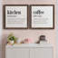Kitchen Kitchen - Ensemble de 2 encadrements d'art textuel sur toile-285927573-285927574