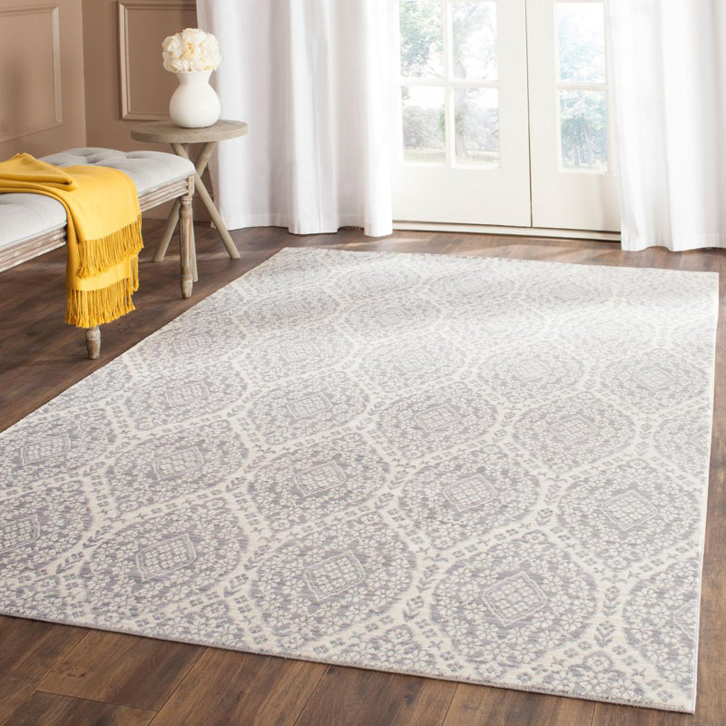 Tapis gris / crème Chylah, Rectangle 8 pi x 10 pi
