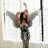 Giant Metallic Silver Wings