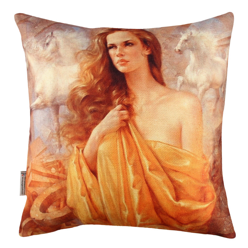 Premium Washable Cushion, 17.0 x 17.0 Inches, 50% Cotton / 50% Polyester, Silicone Filling, Concealed Zip | Soft, Comfortable & Ironable | Perfect for Home Decor, Living Room & Bedroom Accents