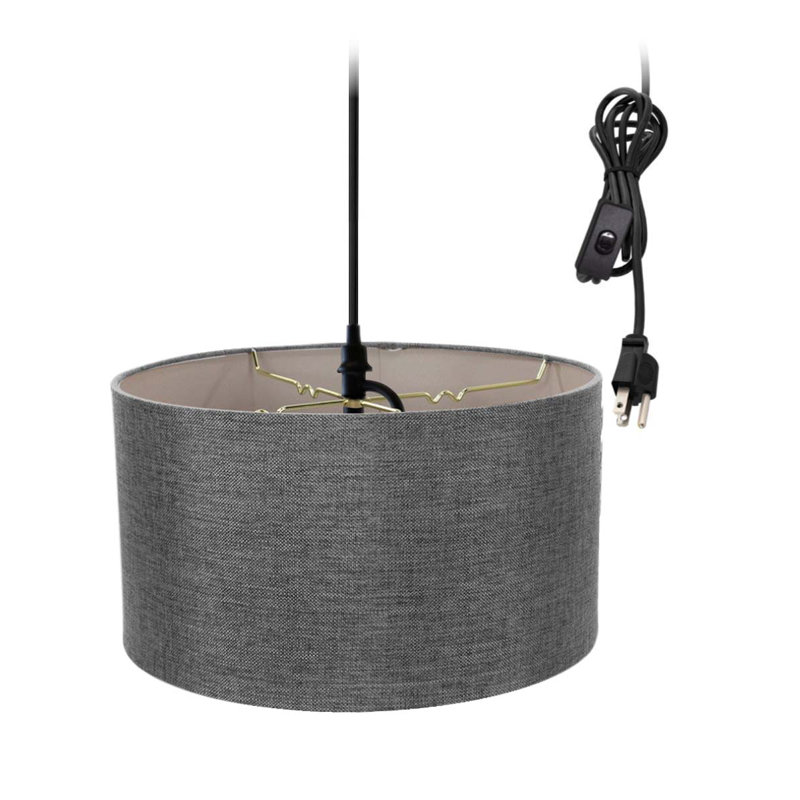 Luminaire suspendu tambour 1 lumière Pell silicone