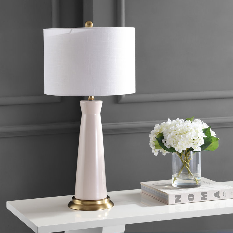 Metal Table Lamp, Dusty Rose