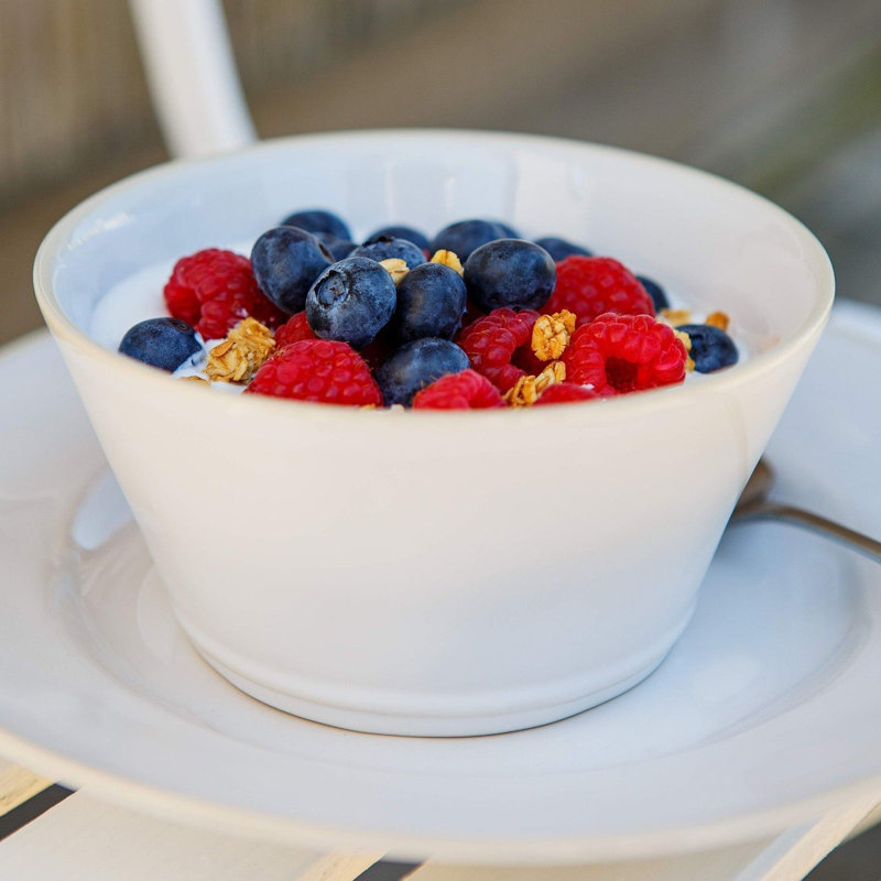 Beja Salad/Dessert Plate, White/Cream