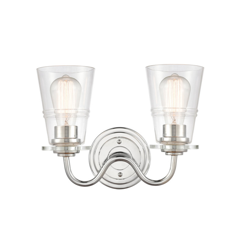 Éclairage pour meuble-lavabo à 2 lumières à intensité réglable Hayman, Chrome poli, DEL