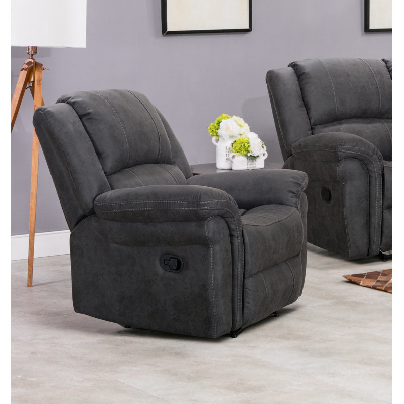 Sarrant 107cm Wide Standard Recliner, Dark Grey