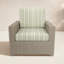 Chaise d'extérieur Henri avec coussins Sunbrella-1132840163