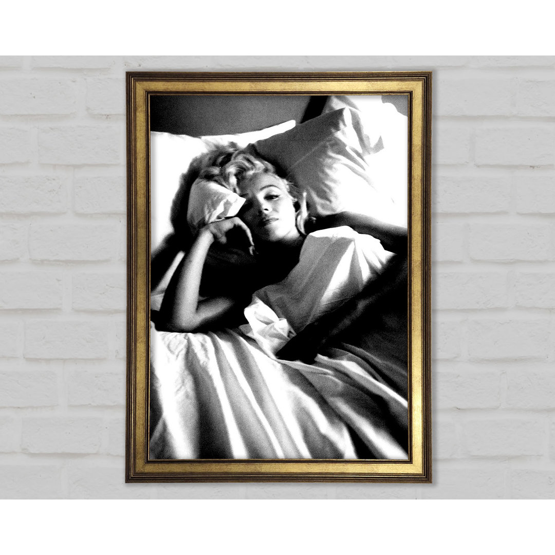 Marilyn Monroe im Bett - Druck