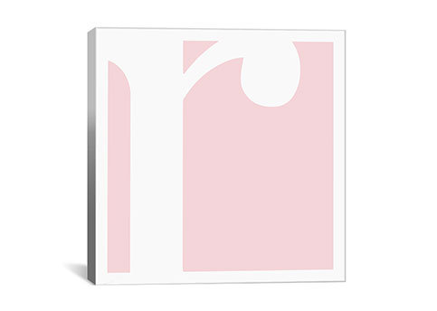 « the type »-impression sans cadre sur toile, R, H 37 po x l 37 po x P 1,5 po