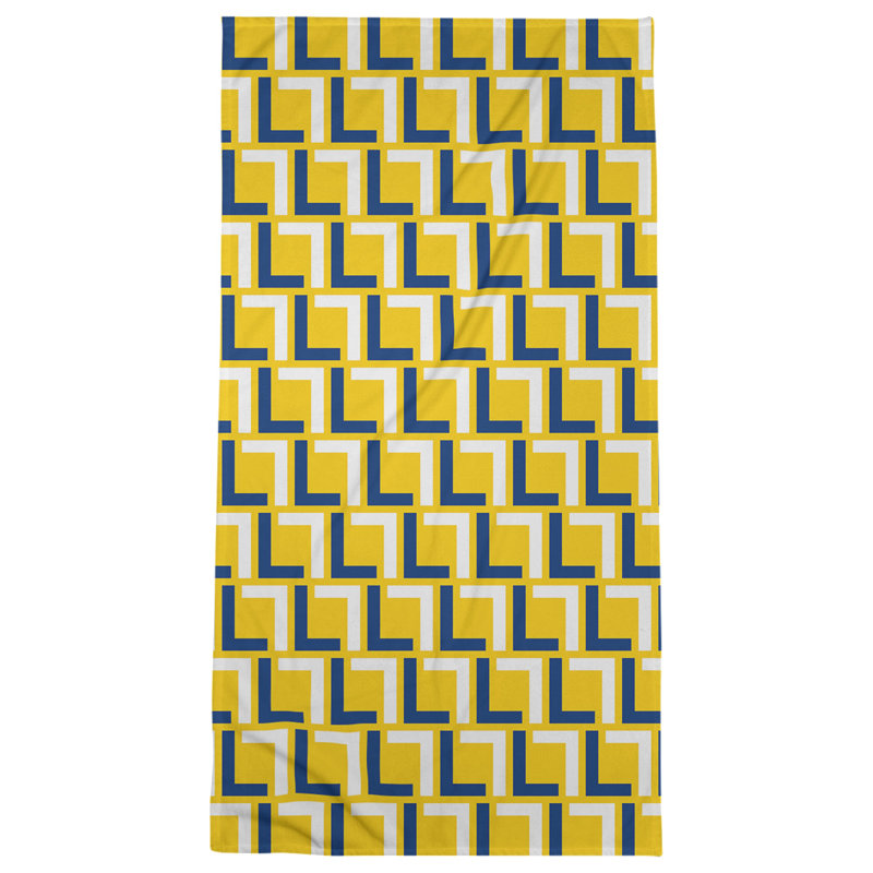 Bath Towel, Gold/Royal Blue/White