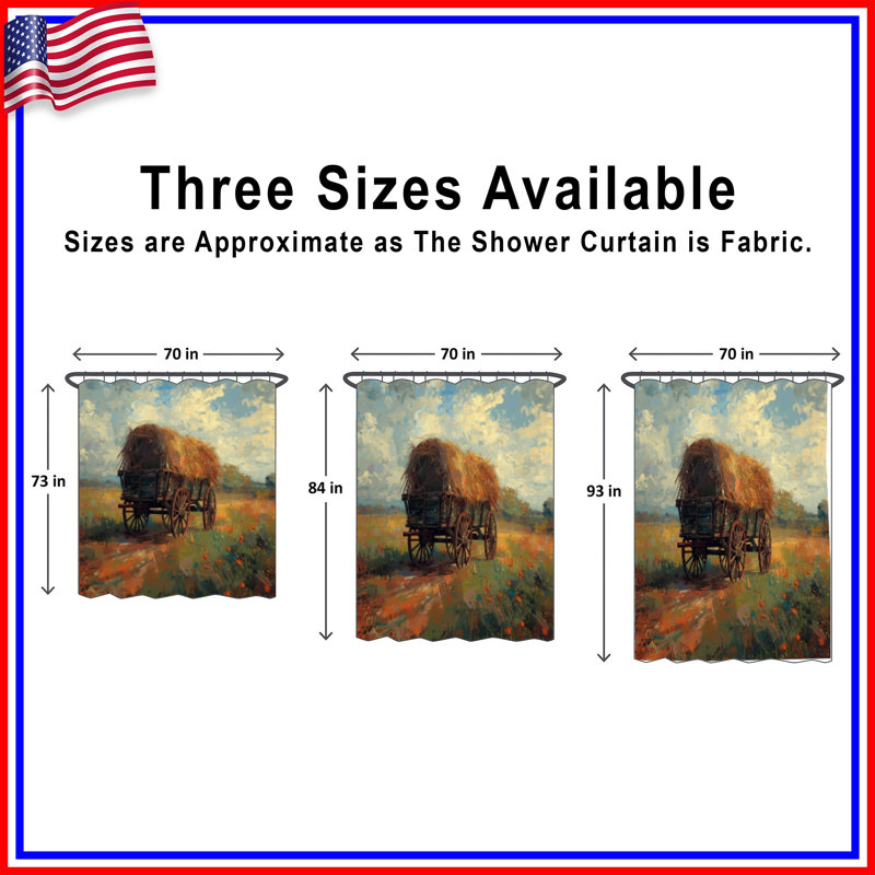 Rideaux de douche Hay Wagon Field, 70in W x 72in H