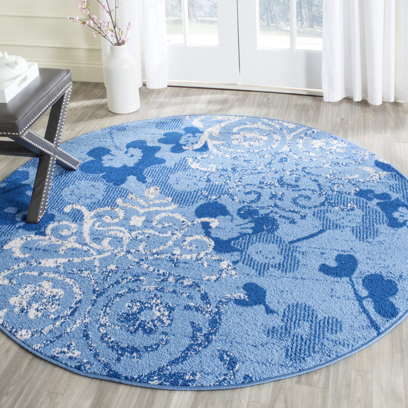 Tapis damassé Alonie Performance, Rond 8 pi