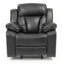 Élégant fauteuil inclinable rembourré noir