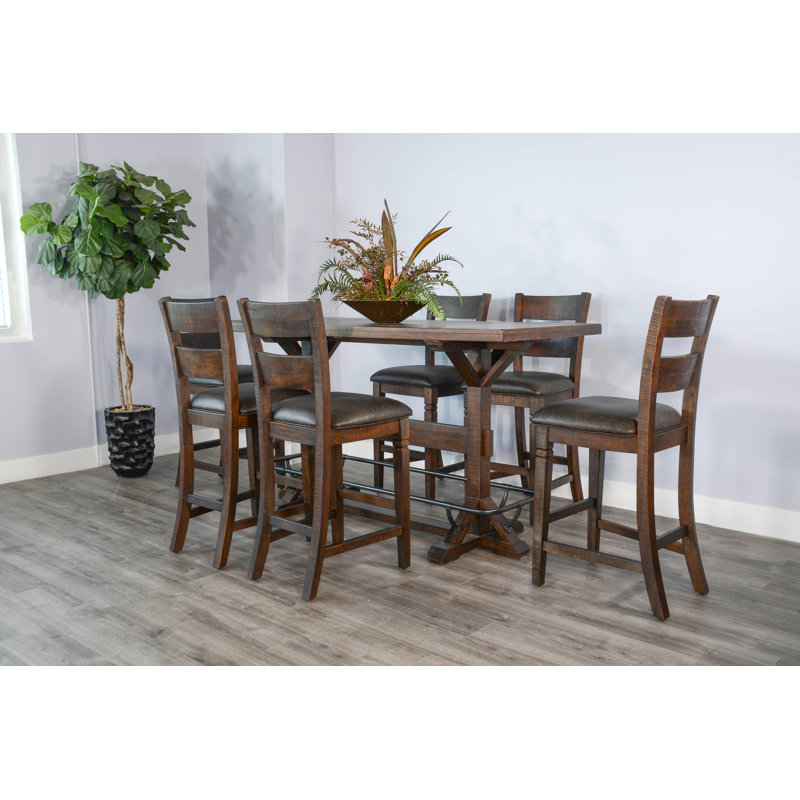 Sunny Designs Homestead Rectangular Pub Table Set, 7 Pieces: Table, 6 Chairs