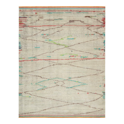 Moroccan Hand Knotted Area Rug