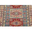 Tapis bleu à motif géométrique oriental Kazak 5 x 7