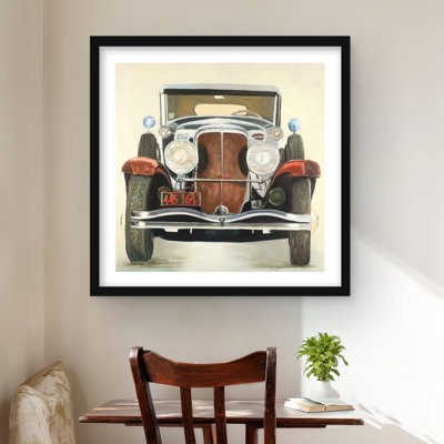 Reproduction mate encadrée de voiture de luxe rétro | Décoration intérieure