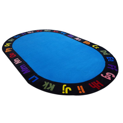 KidCarpet.com Learning My Alphabet Circle Time Rug, 6'x8'6" Oval