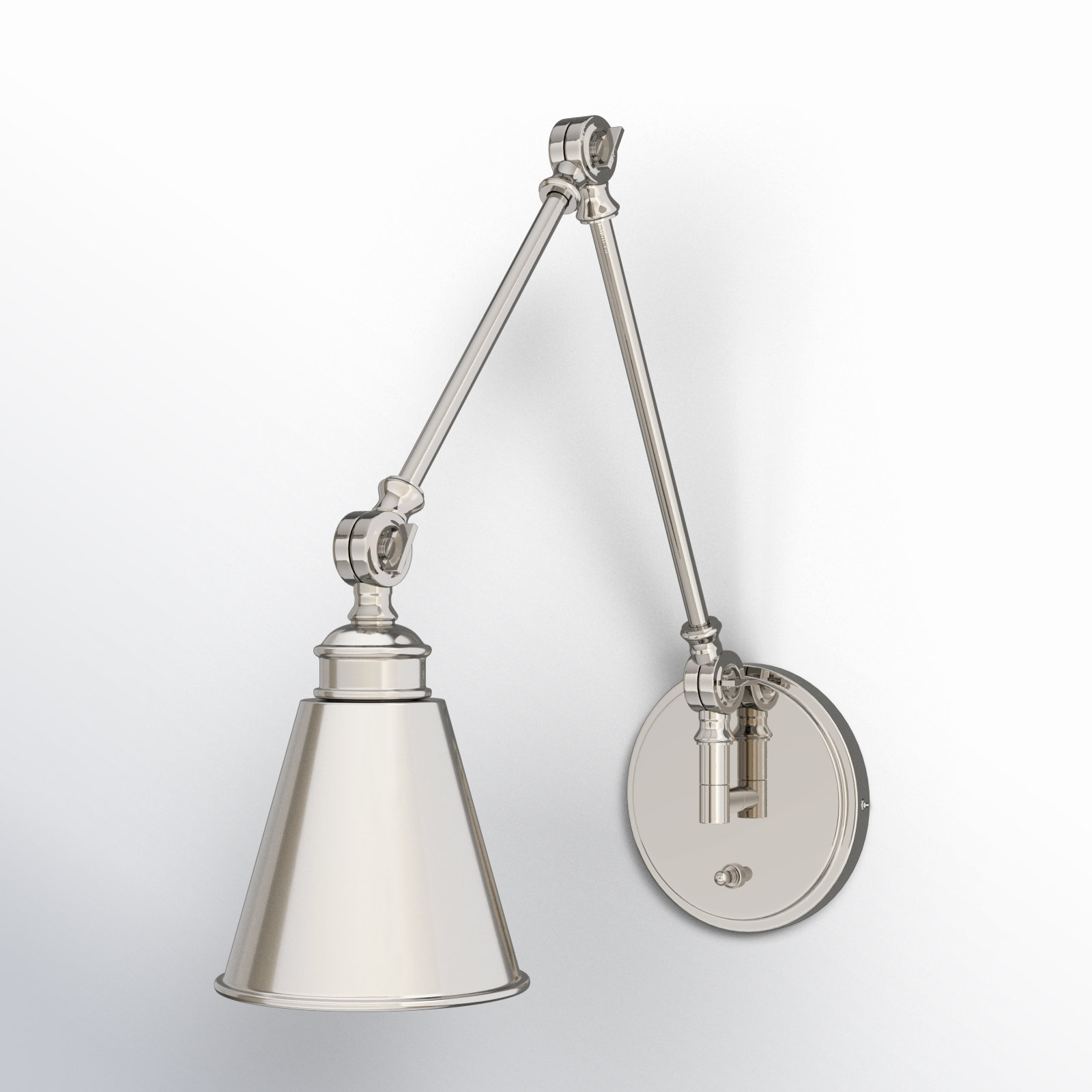 Beckham 1 - Light Plug-in Swing Arm, Polished Nickel