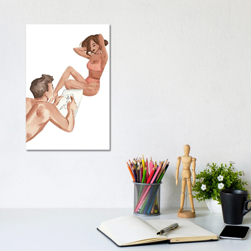 Beach Romance by Sabina Fenn - Gallery-Wrapped Canvas Giclée on Canvas, Canvas, 20.32 cm H x 30.48 cm W