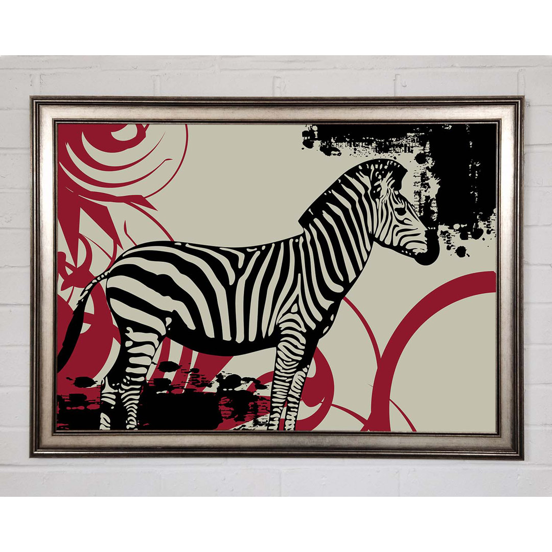 Zebra Safari - Einzelner Bilderrahmen Kunstdrucke