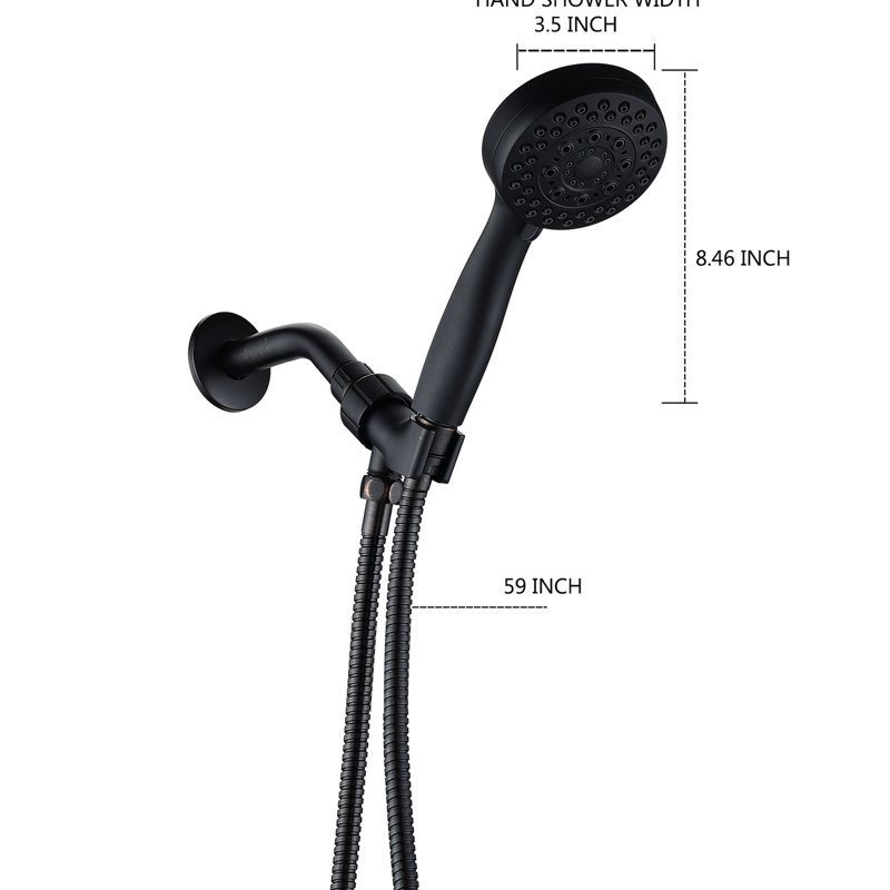 Handheld Shower Head Hose - Oil Rubbed Bronze. 5 Mode Adjustable High Spray. Medical Nozzles, Hygienic And Secure. Quality Abs. Powerful Spray With Low Water Supply. Water Mode. Simple Installation