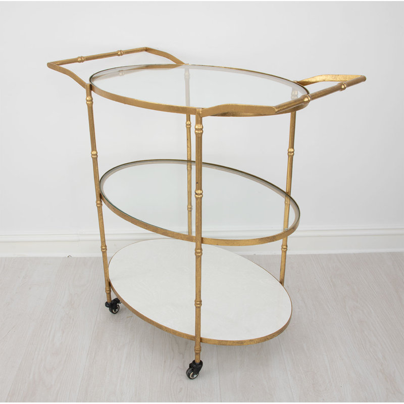 Kelly Serving Cart, Gold