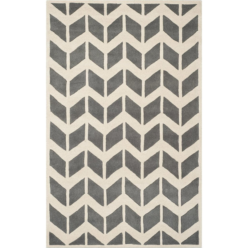 Chatham Hand Tufted Wool Chevron Rug, Rectangle 5' x 8'