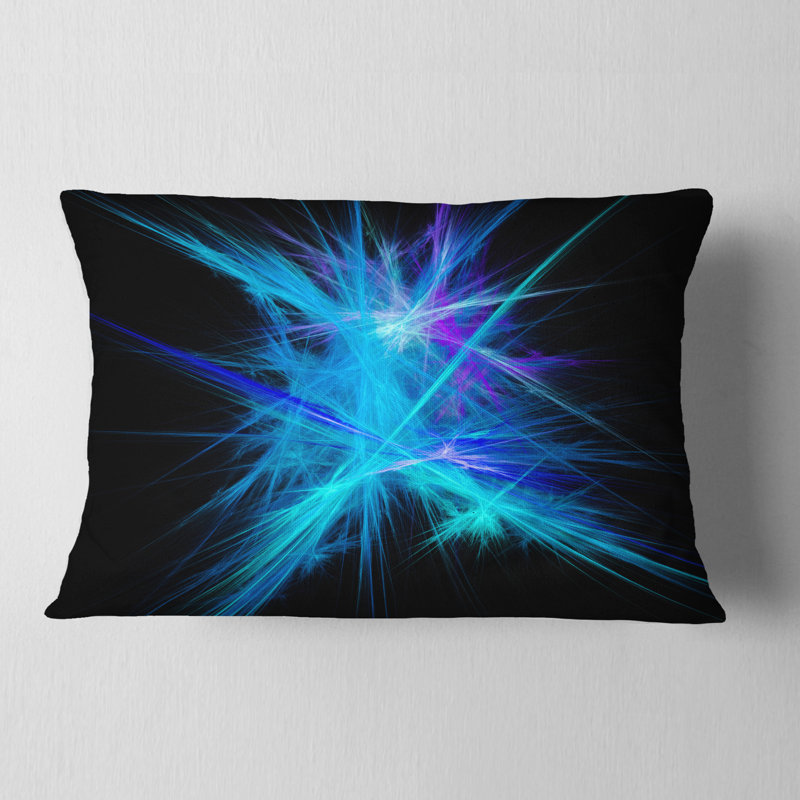 Spectre de lumière bleu clair - coussin imprimé abstrait