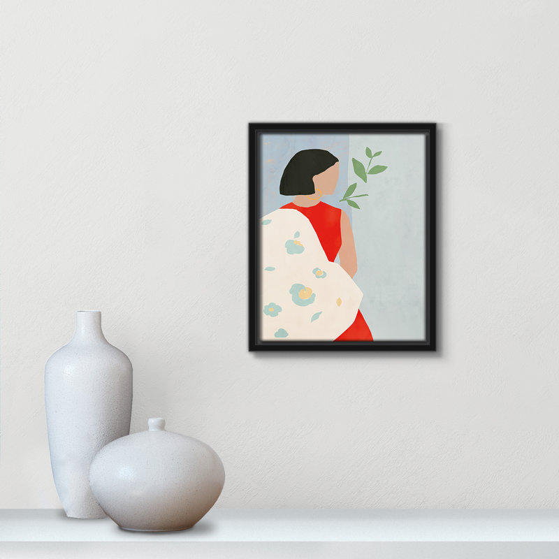 «Margarita - Floater Frame», reproduction d'art sur toile, Toile noire, H 11,5 po x l 9,5 po x P 2 po