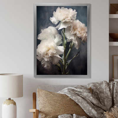 Impression sur toile noir et blanc avec œillets