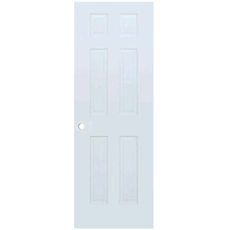 Dalle blanche à 6 panneaux avec trou de perçage, 28 po x 80 po