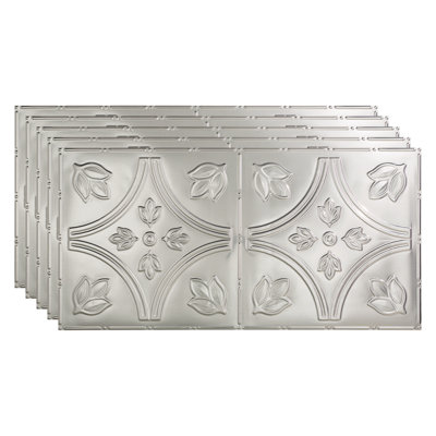 24.375'' L x 48.375'' W Textured Vinyl Glue Up Ceiling Tile