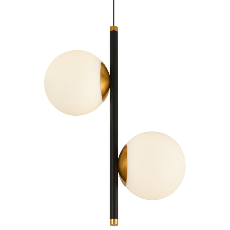 Luminaire suspendu sphère à DEL 2 lumières avec hauteur réglable Capri