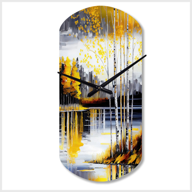 Horloge murale cylindrique jaune Dandoy, Grand