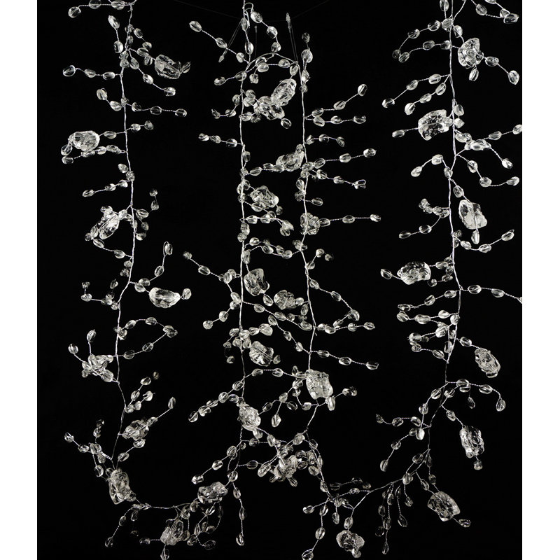 Guirlande fantaisie en cristal argenté 6 pi
