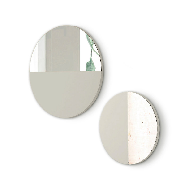 Fu Flat Wall Mirror, Mink