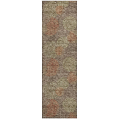 Premium Machine Washable Prisco Brown Rug