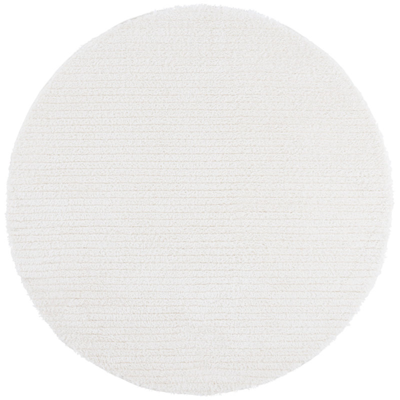 Jerldean Shag Performance Solid Color Rug, Round 6'7"