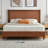 Wooden platform bed with upholstered base-2029263071-2029263064