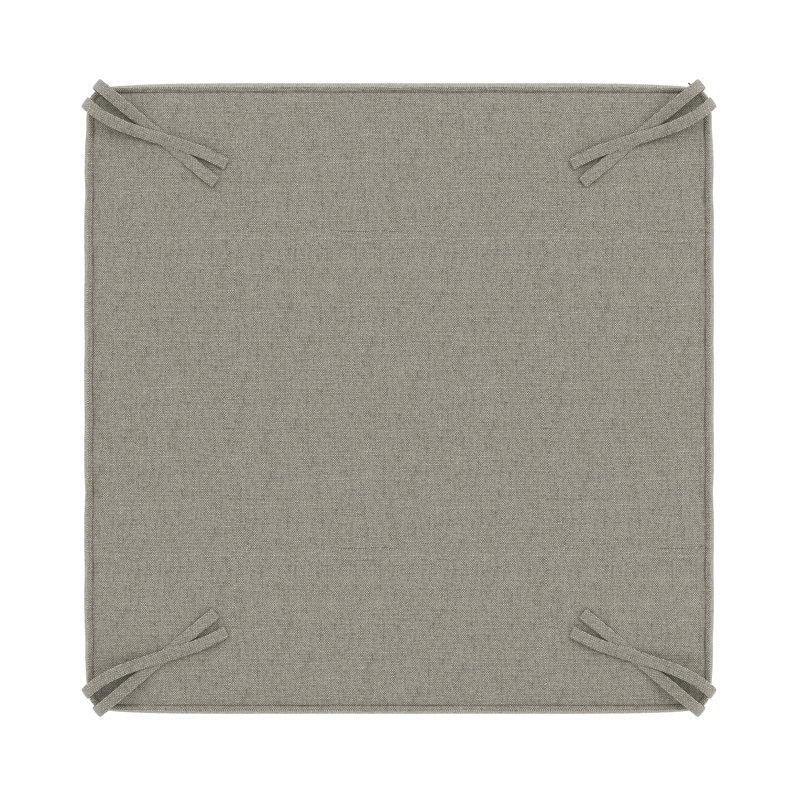 Sunbrella® Outdoor Ottoman Cushion, Spectrum Dove Sunbrella® Plainweave
