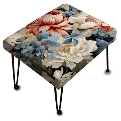 Motif floral French French Romance - Repose-pieds rectangulaire floral