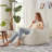 Plush Corduroy Compression Bean Bag Chair with Memory Foam, Living Room Bedroom Lazy Floor Sofa-688772202-676891196