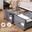 Rangement sous le lit avec roulettes, contenants de rangement sous le lit, rangement pour chaussures sous le lit, tiroirs sous le lit, verrouillable, robuste, taille XXL XXL