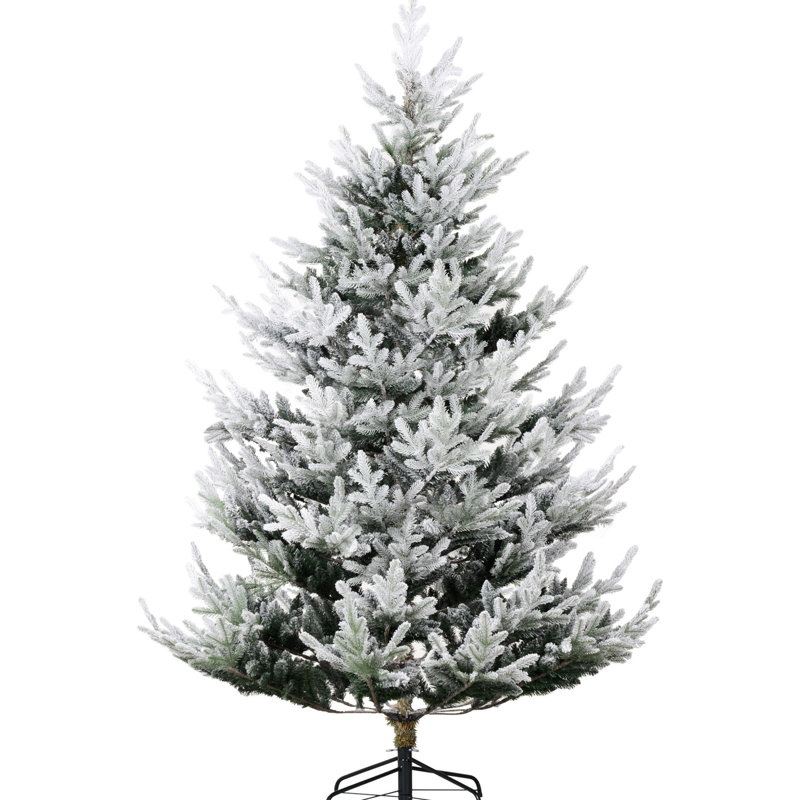 Arbre de Noël artificiel 7,5 pi, 1218 branches d'aspect naturel, ouverture automatique, acier 90,21 po Plante, branches, dépliage, base
